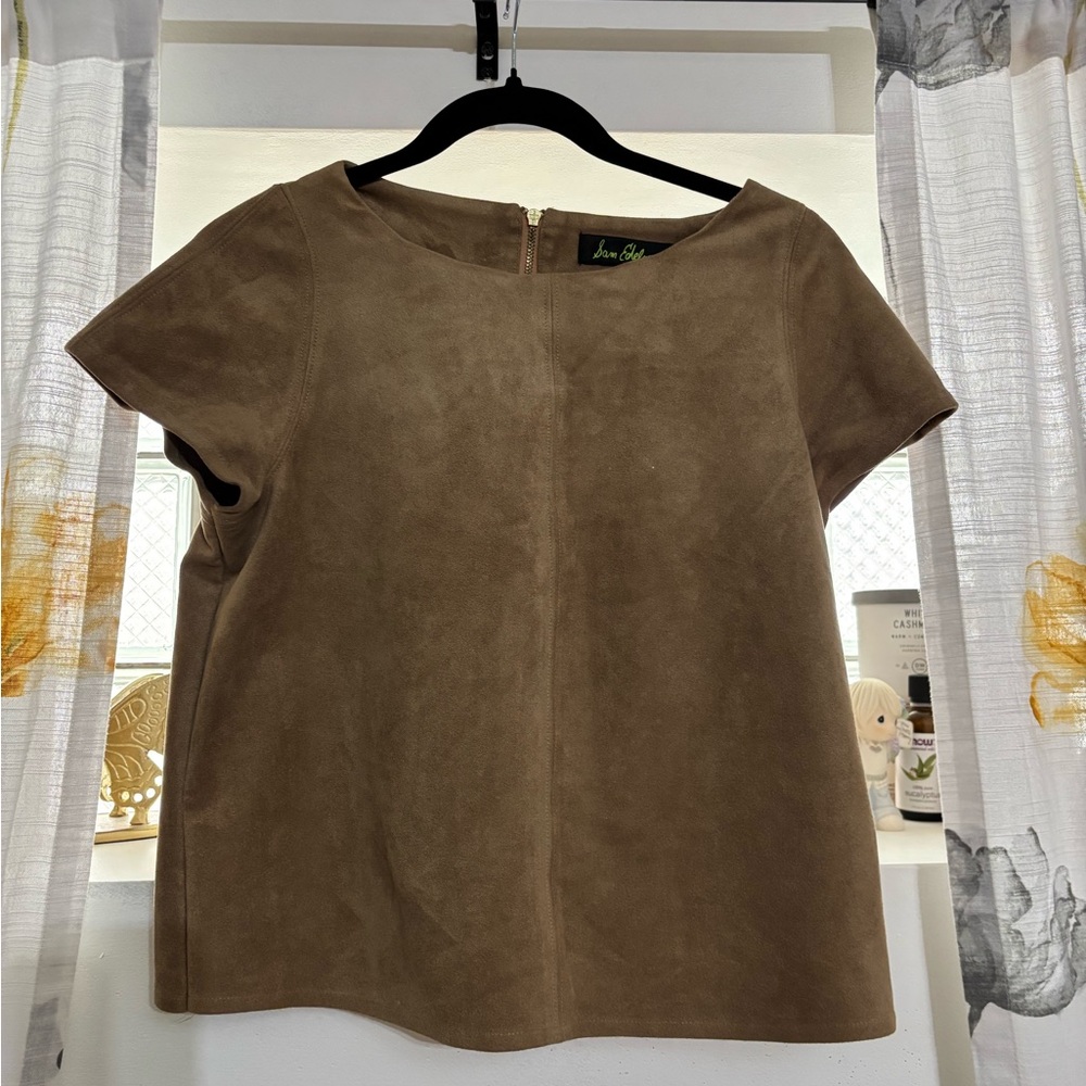 Sam Edelman Tan Suede Blouse